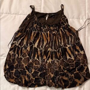 Express Brown and Black Animal Print Camisole